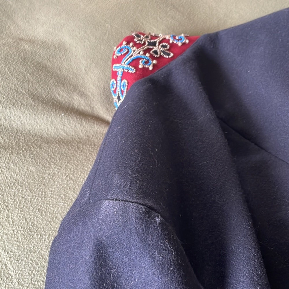 Beaded Military Style Riding Jacket Small - Picture 8 of 9